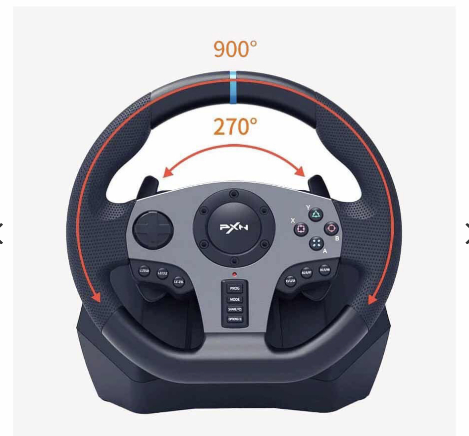 فرمان، دنده و پدال بازی PXN مدل V9 ا PXN V9 Race Steering Wheel With Pedals And Gear Shifter